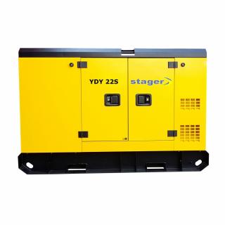 Stager YDY22S 1158000022S Generator insonorizat 22kVA, 87A, 1500rpm, monofazat, diesel