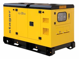 Stager YDY28S3 Generator insonorizat 28kVA, 36A, 1500rpm, trifazat, diesel