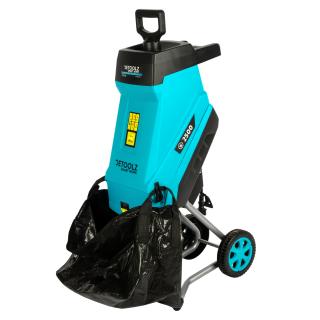 Tocator de crengi si resturi vegetale Detoolz DZ-SE1005-G01, 2500W, 45mm diametru maxim de taiere, cu sac colector 45L