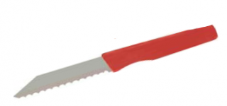 Cutit Brutar lama ondulata L 18,5 cm - Rosu