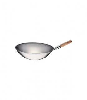 Tigaie wok O400mm, otel carbon, suprafata satinata