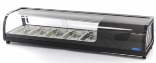 Vitrina Sushi si Tapas - 132 L - include 5 cuve GN 1 2 - Model de Masa