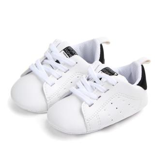 Adidasi bebelusi albi cu negru