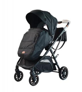 Carucior copii, 0-36 luni, sarcina maxima 22 kg, Maner reversibil, Colectie Lux, Geanta de scutece, Negru