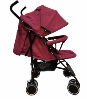 Carucior sport tip umbrela Sage Baby, roti duble, pozitie somn, varsta 6-36 luni, Rosu