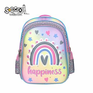 Ghiozdan 3D Cu Led HAPPINESS, 40x32x19.5 Cm - S-COOL