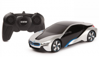 Masina Cu Telecomanda Bmw I8 Argintie Scara 1 La 24