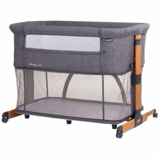 Patut Co-Sleeper si Tarc Chipolino Mommy  n Me graphite wood, pozitie anti-reflux