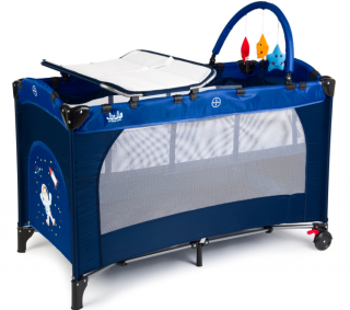 Patut pliant 2 niveluri Juju Sleepy Baby, Space Adventure