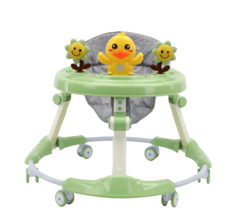 Premergator, reglabil, baza rotunda stabila, 2 in 1, roti pline din silicon, Bubu-Still, Verde Tiffany