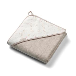 Prosop baie cu gluga bumbac soft 100 x 100 cm Babyono Crem