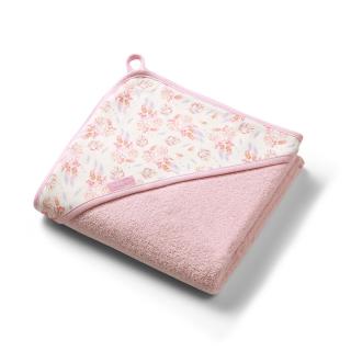 Prosop baie cu gluga bumbac soft 100 x 100 cm Babyono Roz