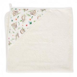 Prosop Baie cu Gluga Copii, 100%Bumbac, 460g m2, Moale, Absorbant, Ceba Baby 100x100cm, printed line lazy