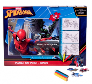 Puzzle 100 piese Spiderman plus bonus