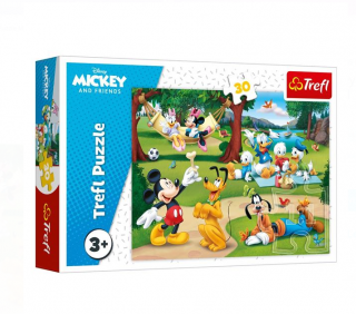 Puzzle Mickey cu Prietenii in Padure (30 de piese) - Treffl