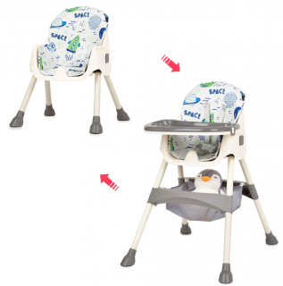 Scaun de masa 2 in 1 Juju EatSmile, Space