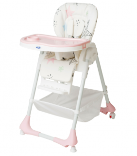 Scaun de masa Juju EatJoy, Pink Stars