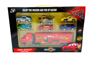 Set tir Cars si 6 masinute