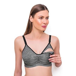 Sutien alaptat mame, gri Babyono cupa B 70-75 CM - 506 34