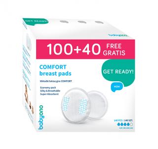 Tampoane san, super absorbante, material respirabil, ultra subtire, COMFORT Babyono, albe, 140 bucati