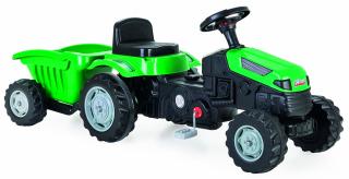 Tractor Pilsan cu Pedale si Remorca Verde, Dimensiuni produs: 51 x 143 x 51 cm