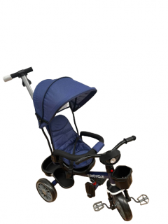 Tricicleta, pentru copii, Bubu-Still, scaun rotativ, albastru