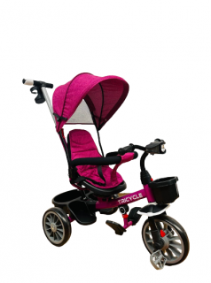 Tricicleta, pentru copii, Bubu-Still, scaun rotativ, mov