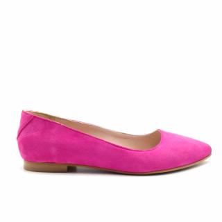 Balerini Piele Intoarsa Dark Fuchsia