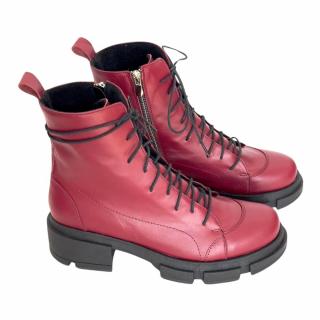 Ghete dama din piele naturala cu talpa usoara Edina Bordo