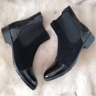 Ghete din piele Black Patent Dana, 41