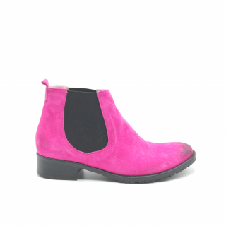 Ghete din piele intoarsa Sunny fucsia vintage