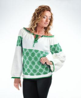 IE tricotata cu model verde smarald Onibon