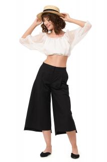 Pantaloni dama culottes din bumbac