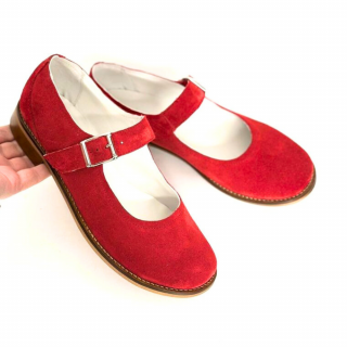 Pantofi dama din piele naturala cu bareta Dara Red