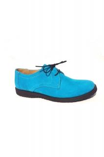 Pantofi din piele intoarsa Pax Turquoise