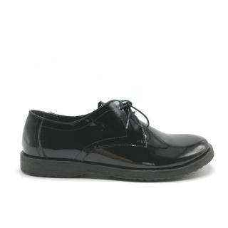 Pantofi din piele lacuita Pax negri