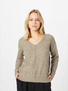 Pulover dama bej cu maneca lunga Asta