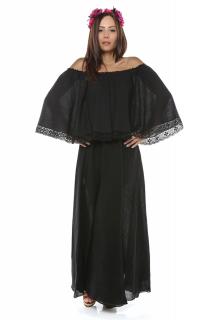 Rochie dama din panza topita Fluture Negru