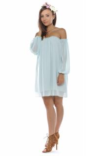 Rochie scurta din voal Mint Chic