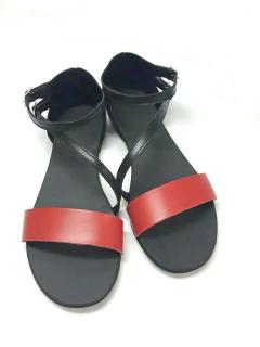 Sandale dama din piele Black and Red Anna