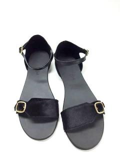 Sandale de dama din piele Ada Pony Black