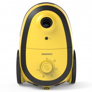 Aspirator cu sac Daewoo RC-410Y-3, 700 W, capacitate sac hartie 2.5 litri, cotrol putere variabil, tub telescopic, furtun rotativ 360 grade, perie standard + accesorii pentru tapiterie si locuri ingus