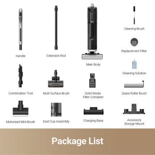 Aspirator vertical fara fir Dreame H14 HHV25A, aspirare umed uscat, 4 moduri de aspirare, putere aspirare 18.000Pa, auto-curatare, capacitate rezervor apa curata murdara-0.8l 0.6l, baterie 4900mAh, au