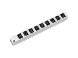 Bachmann PDU 19  333.539, 1U, 9 prize IEC320 C13, cablu alimentare 2m cu conector Schuko, profil de aluminiu