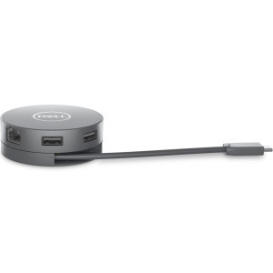 DELL DA305, 6-in-1 USB-C Multiport, putere incarcare 90W, 2x USB 3.2, 1x Gigabit LAN, 1x Display port, 1x HDMI, 470-AFKL