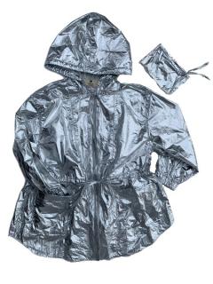 Jacheta   pelerina de ploaie argintie