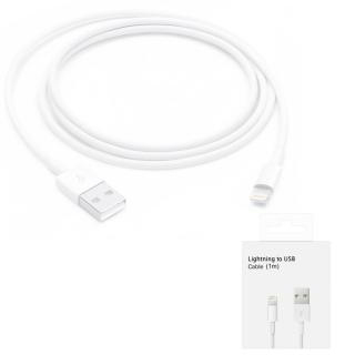 Cablu de Date USB-A la Lightning, 1m Apple A1480 (MXLY2ZM A) Alb (Blister Packing)