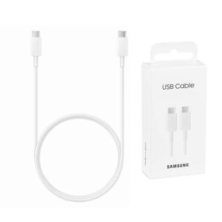 Cablu de Date USB-C la Type-C Fast Charging 3A, 1m Samsung (EP-DA705BWEGWW) Alb (Blister Packing)