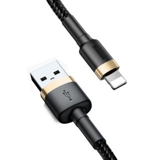 Cablu de Date USB la Lightning 1.5A, 2m Baseus Cafule (CALKLF-CV1) Gold Negru