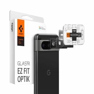 Folie Camera pentru Google Pixel 8 (set 2) Spigen Glas.tR Optik EZ FIT Negru